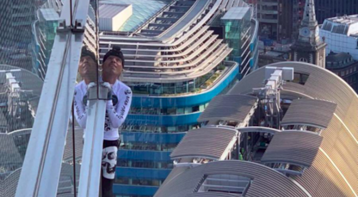 alain robert spiderman escalade Heron Tower Londres