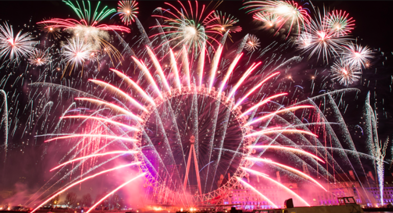 ou voir gratuitement feux artifices londres nouvel an