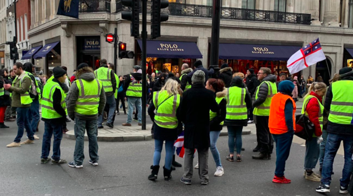 manfiestation gilets jaunes londres