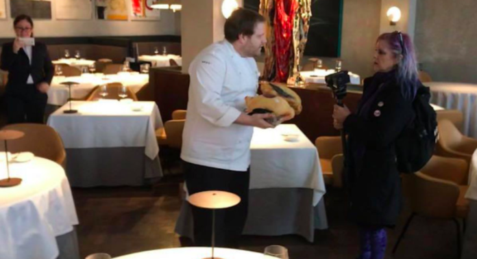 chef etoile clement leroy fois gras militants DxE UK London