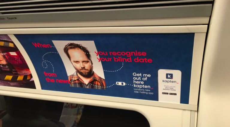 publicite kapten metro londres