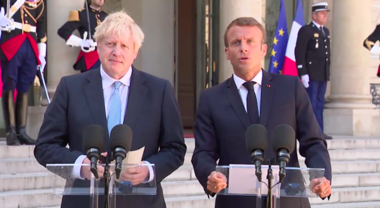 boris johnson emmanuel macron rencontre paris brexit