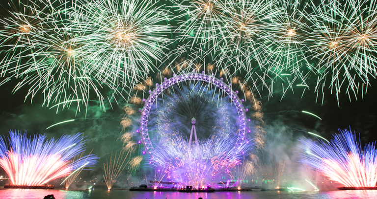 feu artifice fêtes fin d'année nouvel an londres