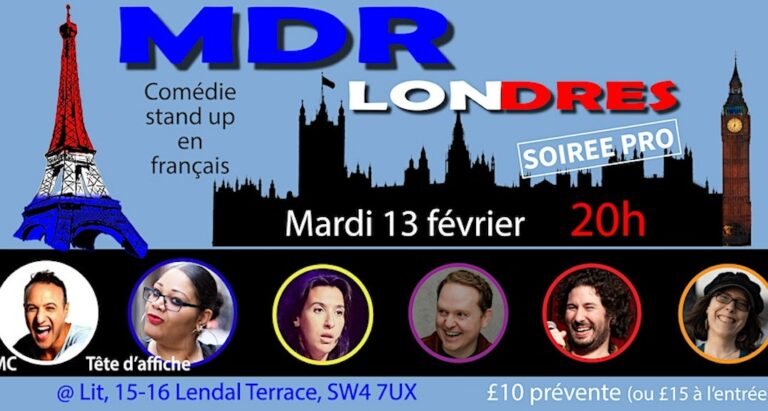soiree humour francais mdr londres